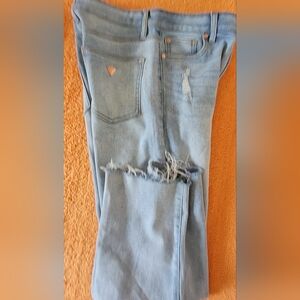 Guess Women's Light Blue Distressed Jeans